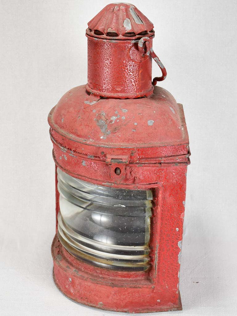 Early 20th-century nautical boat lantern - red 23¾"