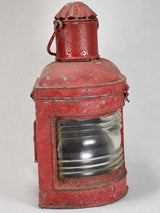 Early 20th-century nautical boat lantern - red 23¾"