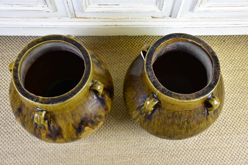 Pair of 19th century Olive oil pots 16 ¼''