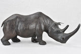 1950s rhinoceros foot rest - leather 27½"