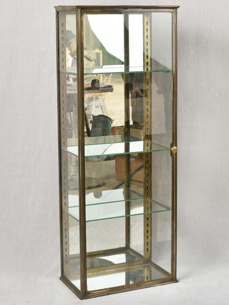 Antique brass Siegel Paris display case