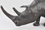1950s rhinoceros foot rest - leather 27½"