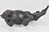 1950s rhinoceros foot rest - leather 27½"