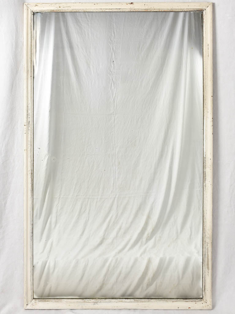 RESERVED BDT Very large French bistro mirror - painted walnut  63½" x 37"