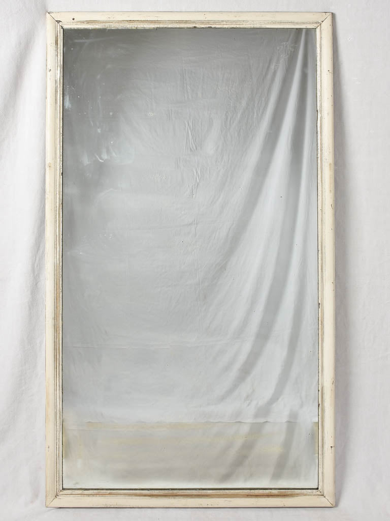 RESERVED BDT Large French bistro mirror - painted walnut 56¼" x 34¾"