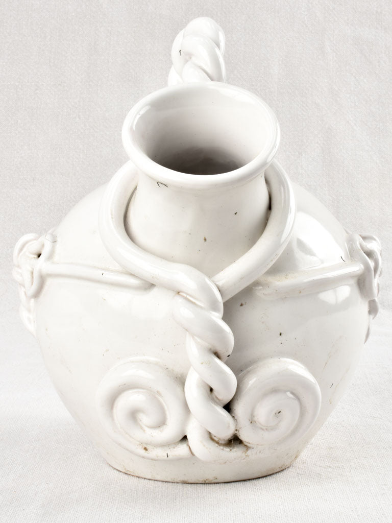 Unique Two-Openings Tessier Ceramic Vase