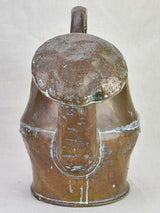 Rustic French copper watering can from the 18th century