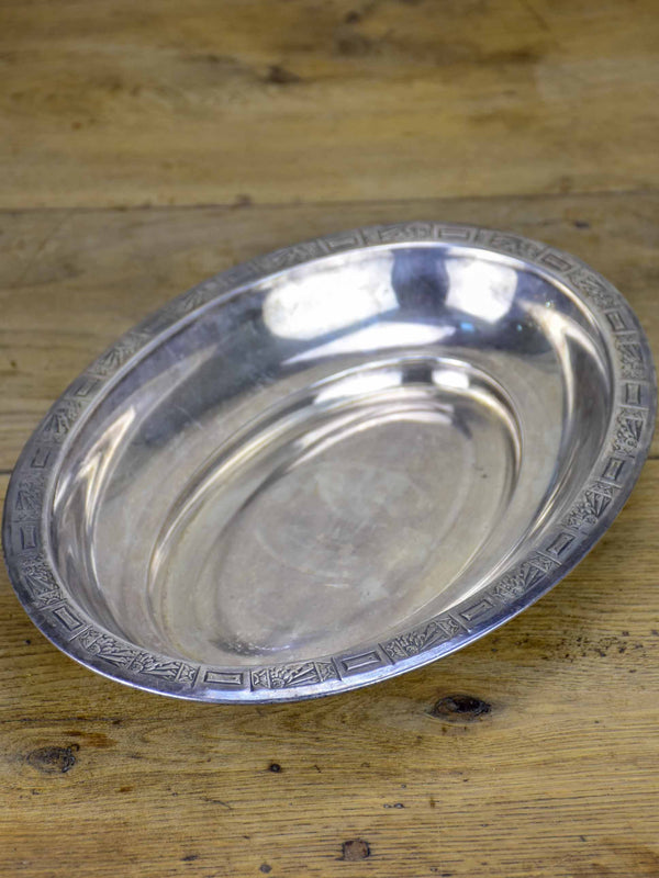 Antique French silver serving dish