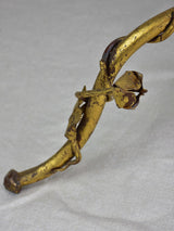 Mid century French baroque jardiniere/ plant stand with gold patina and rose motifs