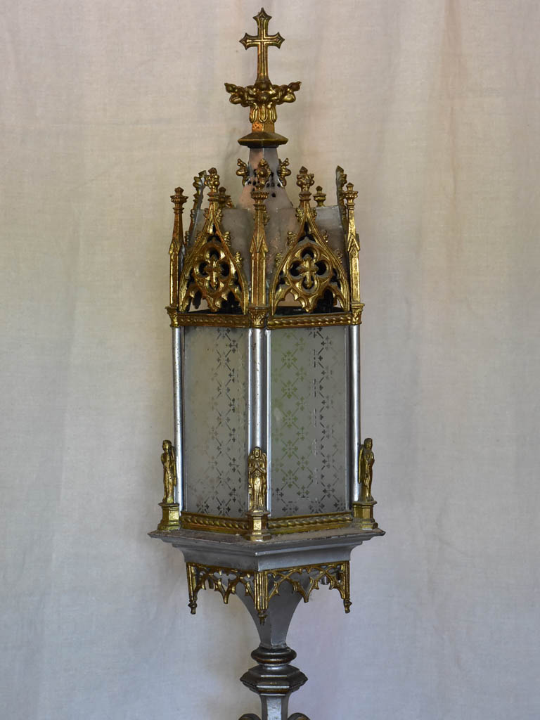 18th Century church lantern with original glass