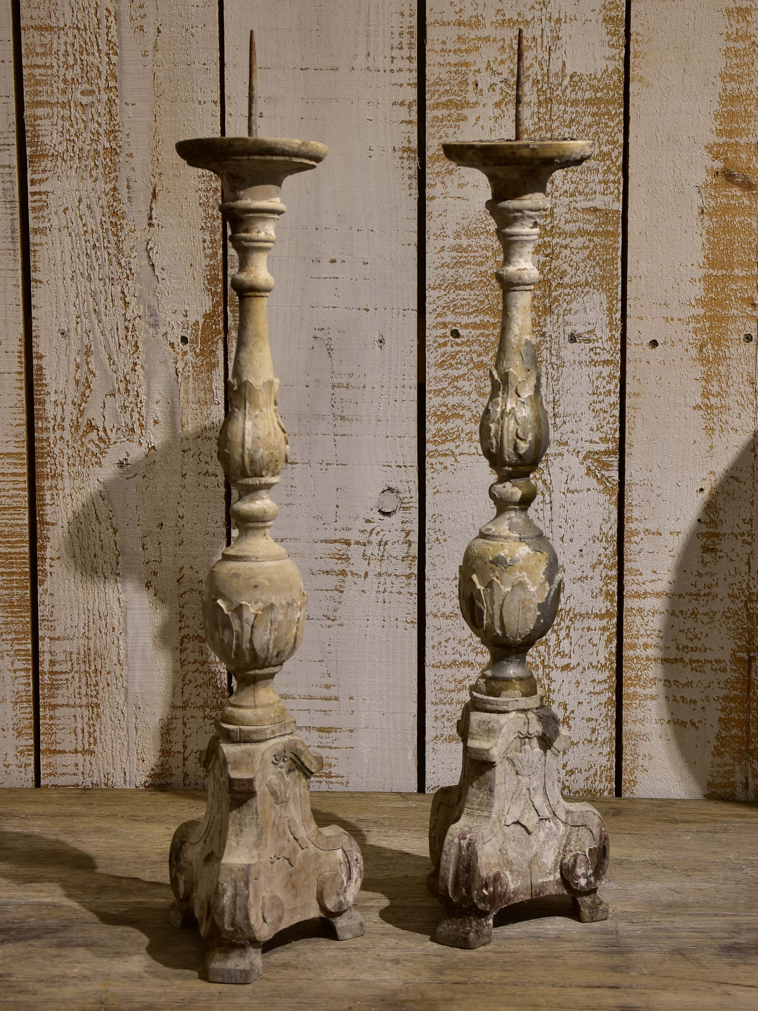 Pair of antique Italian candlesticks