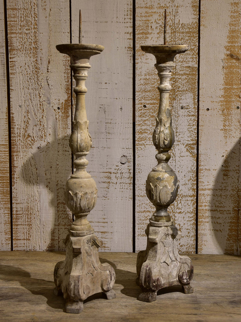 Pair of antique Italian candlesticks