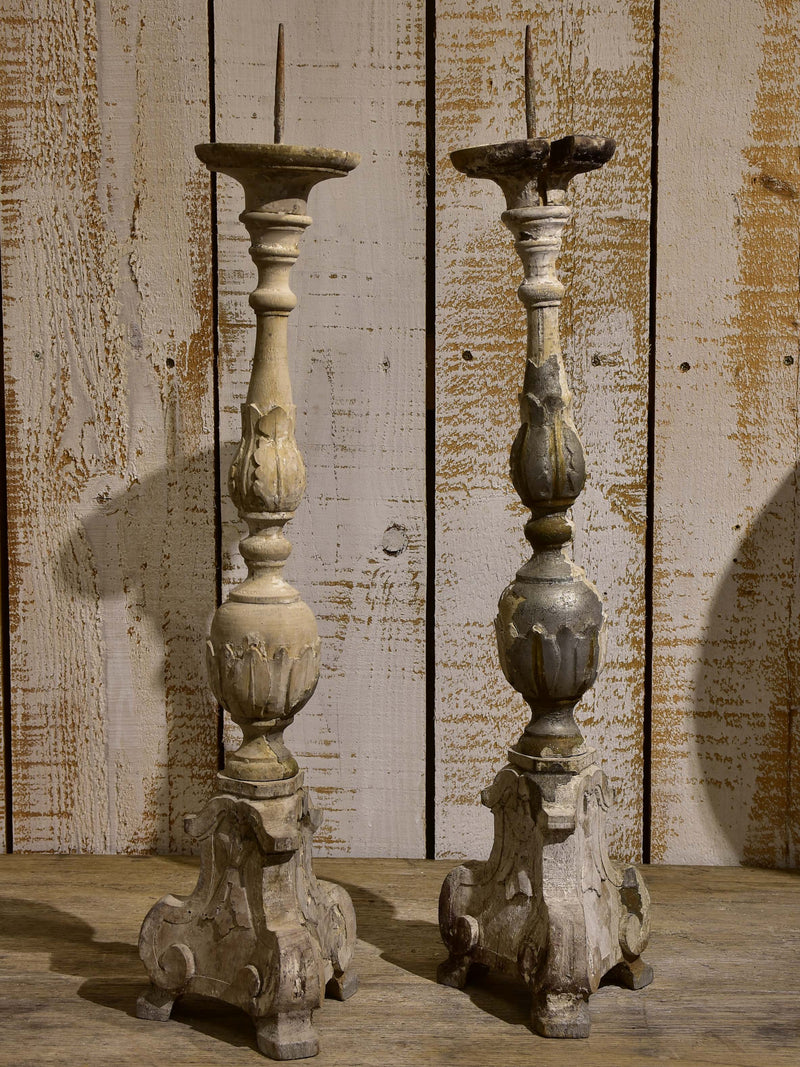 Pair of antique Italian candlesticks