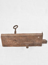 Vintage French Rustic Iron House Lock