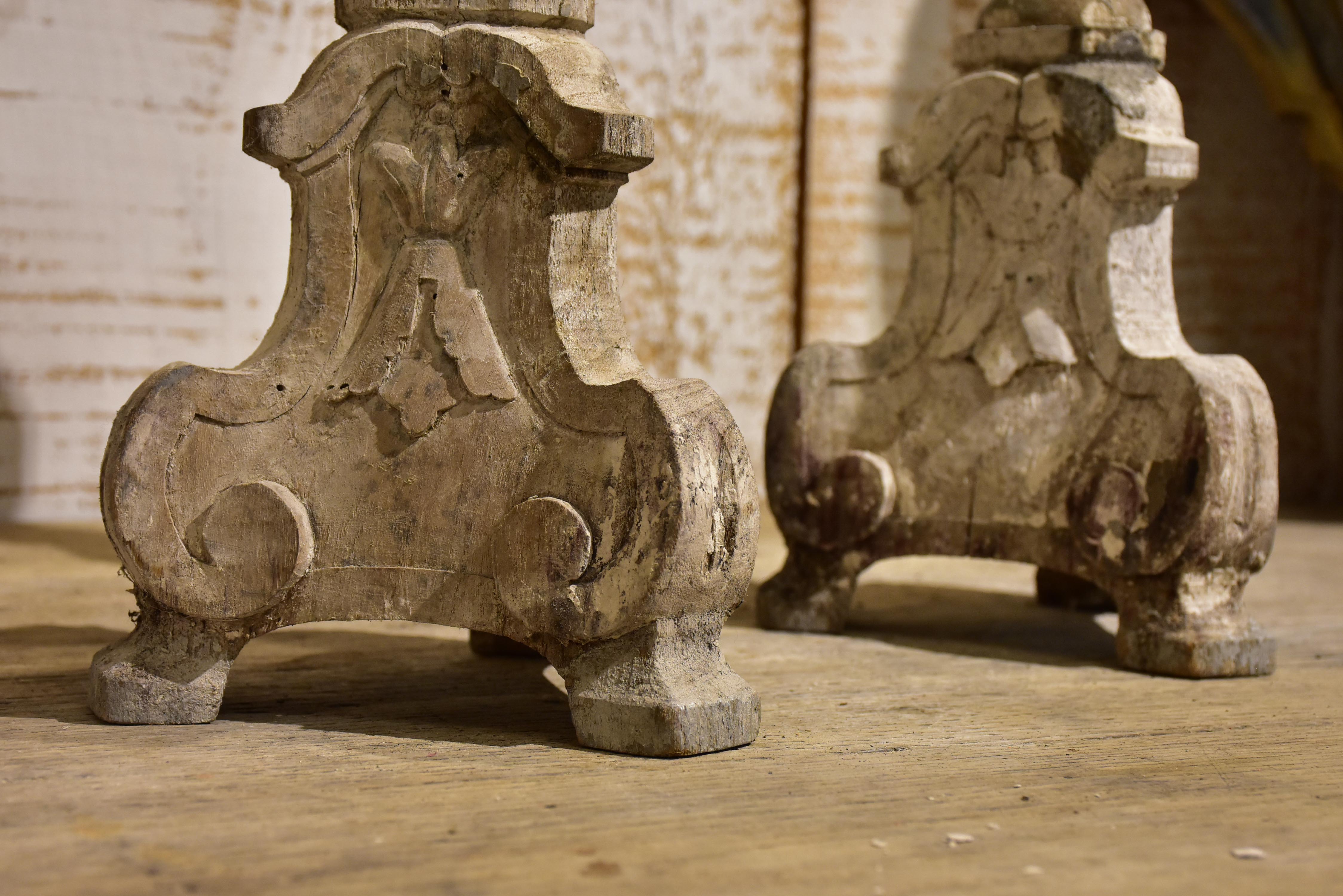 Pair of antique Italian candlesticks