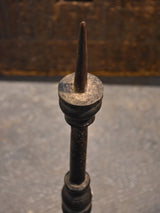 Church candlestick, antique wrought iron, French