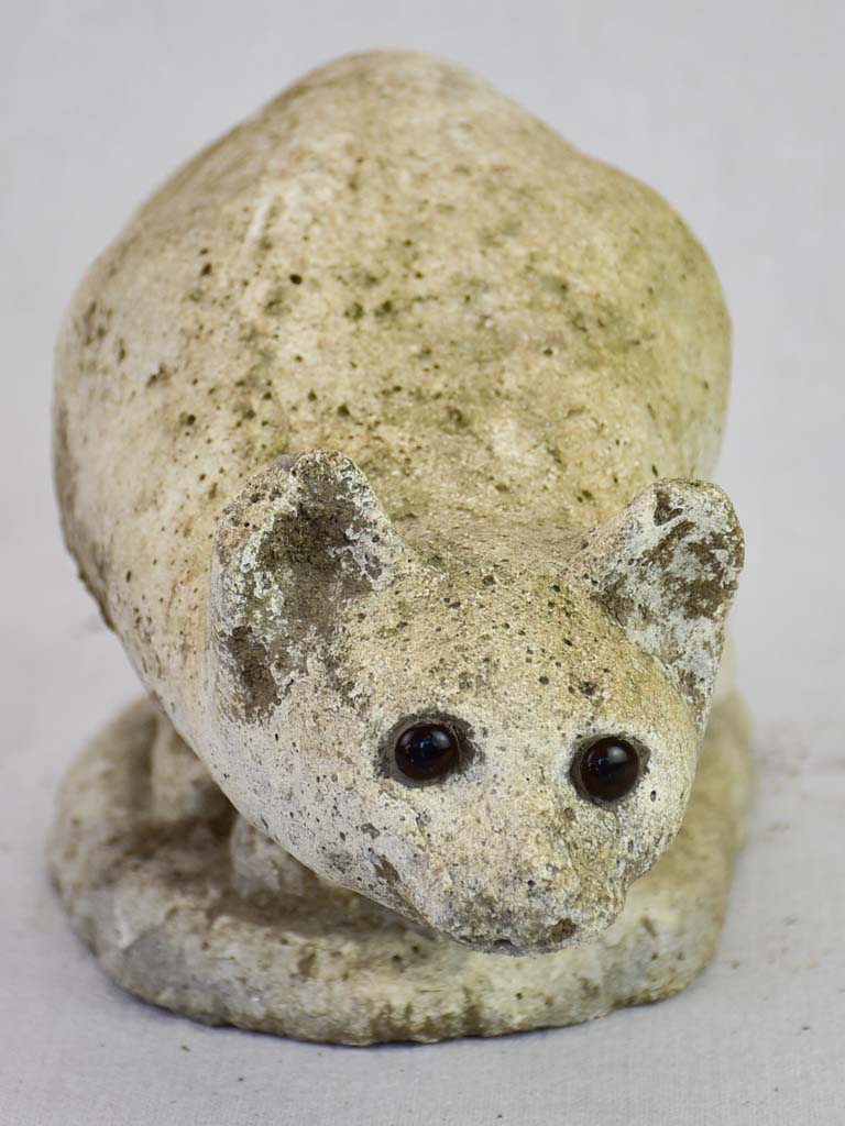 Mid century garden sculpture of a cat - cement