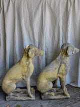 Pair of garden sculptures of dogs - 1950s