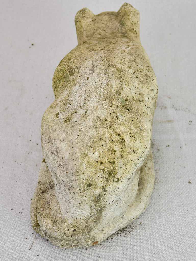 Mid century garden sculpture of a cat - cement