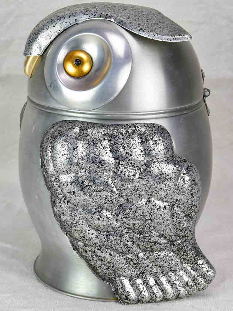 1970's Italian ice bucket in the shape of an owl