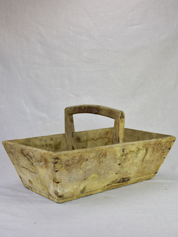 Antique French wooden harvest basket 19¼"