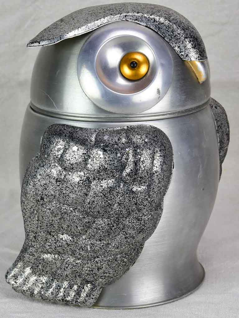 1970's Italian ice bucket in the shape of an owl