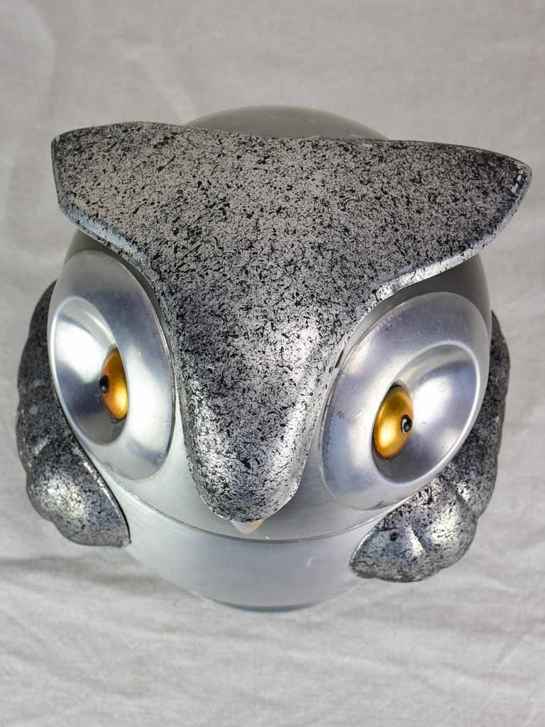 1970's Italian ice bucket in the shape of an owl