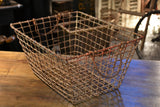 Vintage French oyster basket - set of two