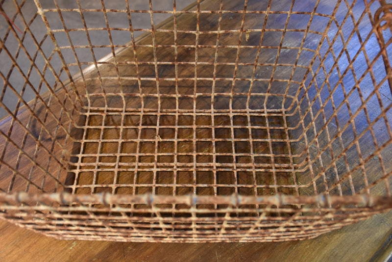 Vintage French oyster basket - set of two
