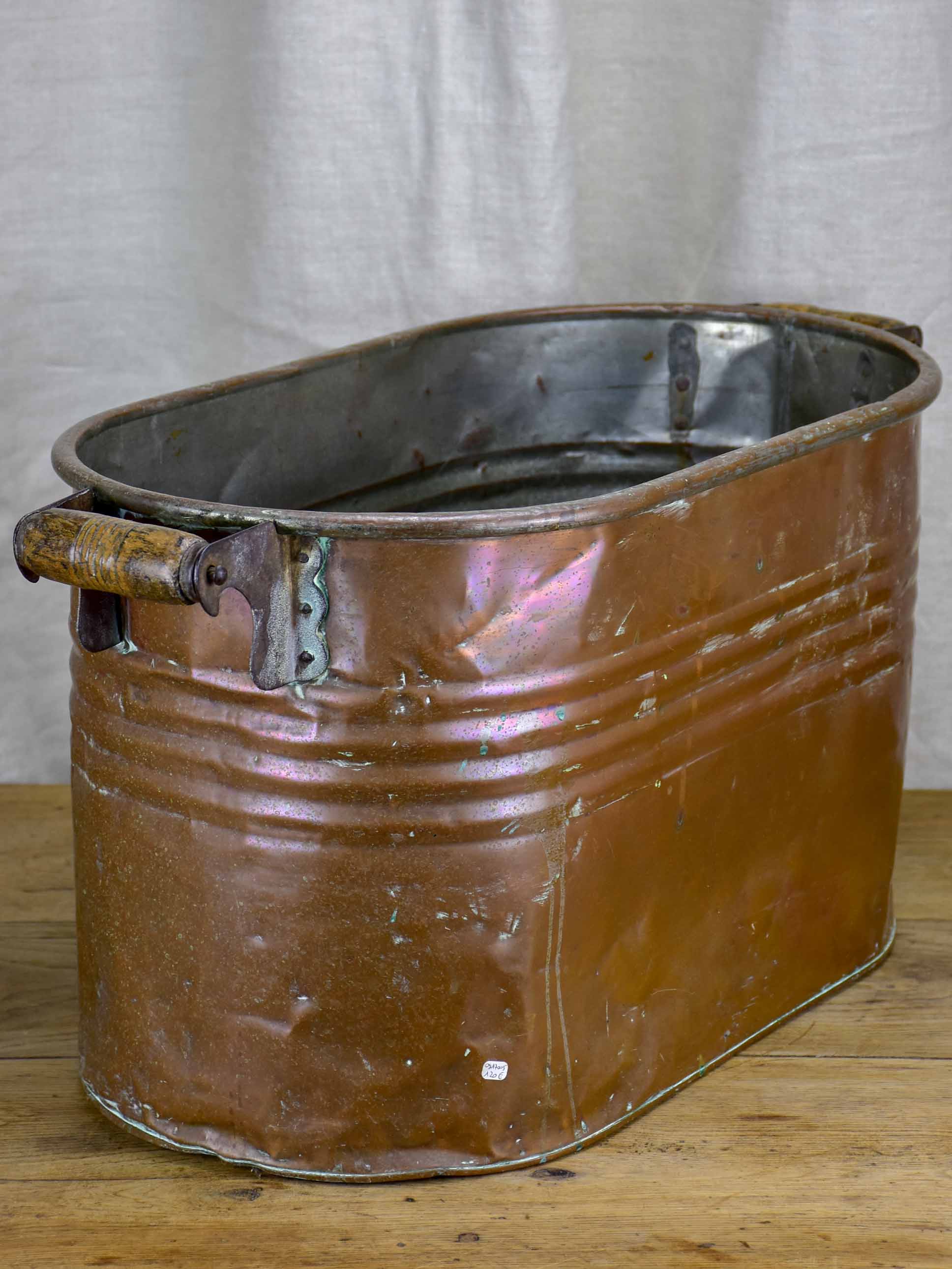 18th Century French copper children's bath