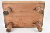 Low Rectangular Wooden Stool / coffee table / pedestal 8¾"
