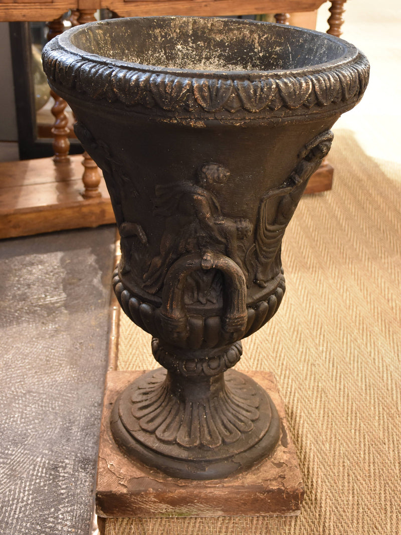 Medici urns, large, square bases, French - pair