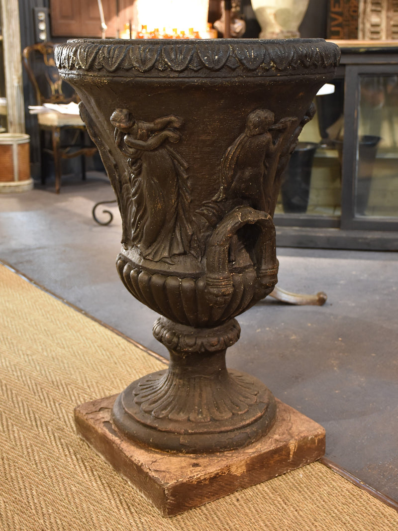Medici urns, large, square bases, French - pair