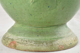 Green glazed, crafted handle Castelnaudary planter