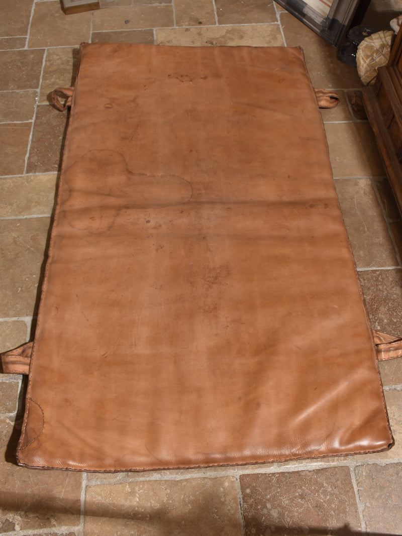 Late 1950's French leather gym mat 1/2