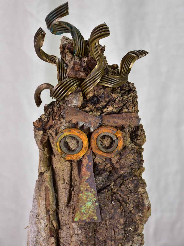 Artisan made sculpture made from salvaged materials