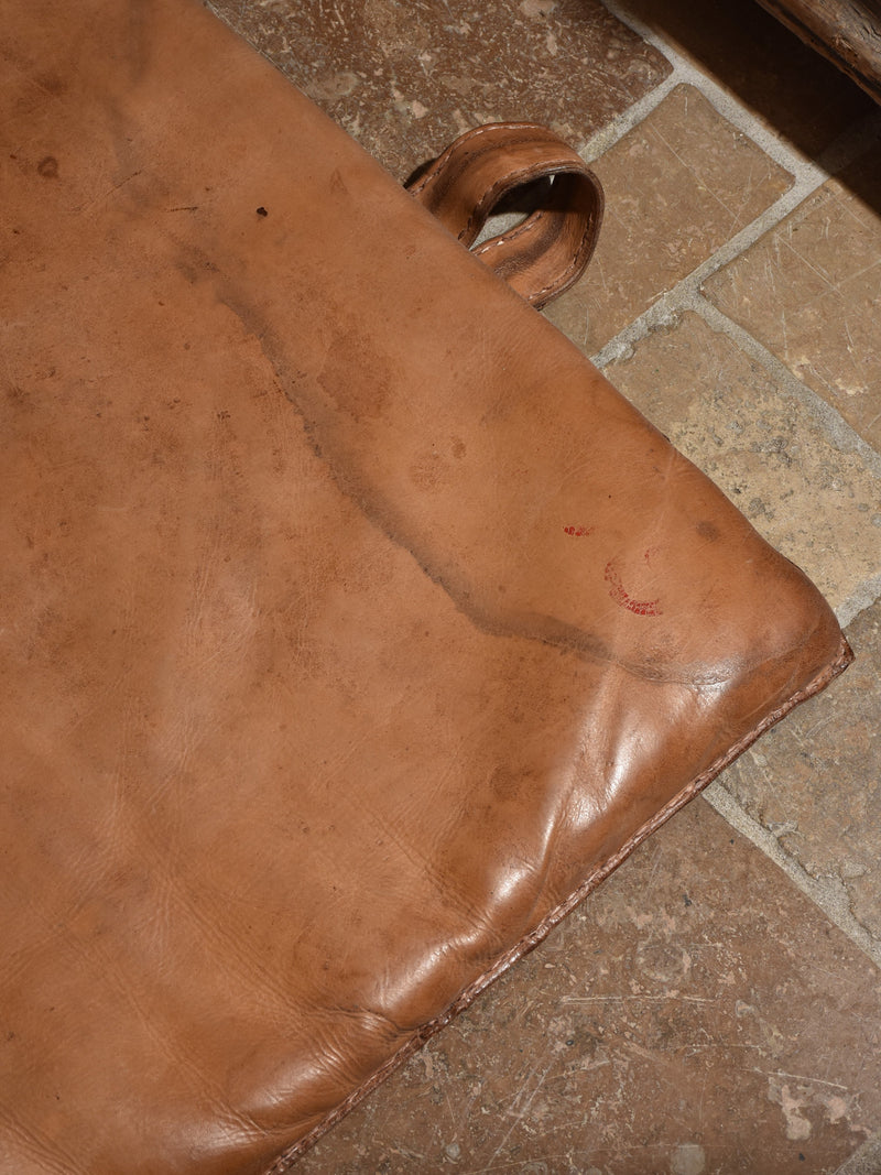 Late 1950's French leather gym mat 1/2