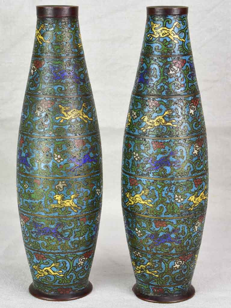 Antique French Ceramic Mantle Vases
