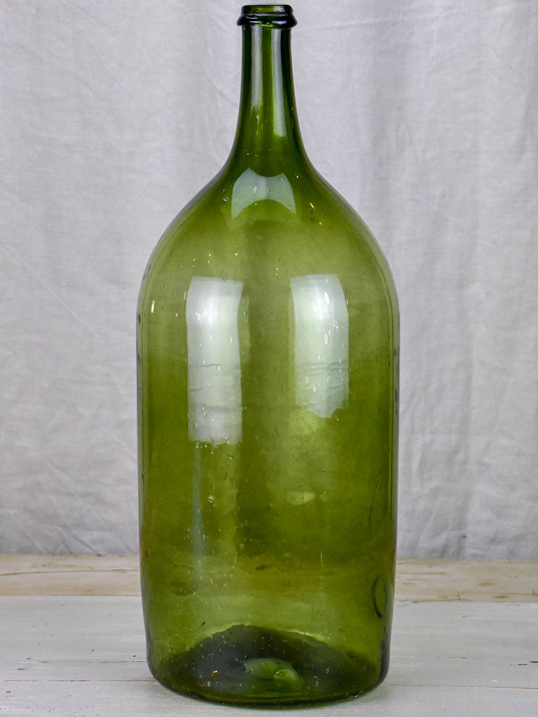 Antique French olive oil glass bottle
