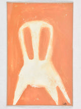 White Tolix chair on orange - Caroline Beauzon 15" x 22¾"
