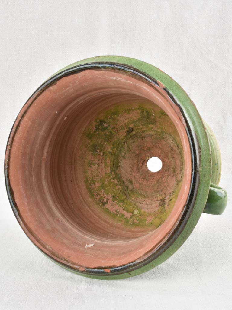 Historic French Castelnaudary ceramic citrus pot
