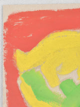 Lemon on red background - Caroline Beauzon 12½" x 14½"