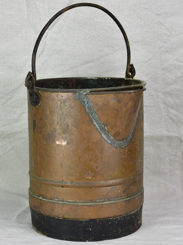 Antique Decalitre Copper Wine Measuring Pitcher