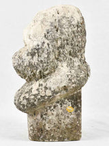 18th century stone sculpture of a silverback gorilla 21¼"