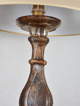 Pair of very large 18th-century candlestick lamps 41¾"