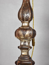 Pair of very large 18th-century candlestick lamps 41¾"