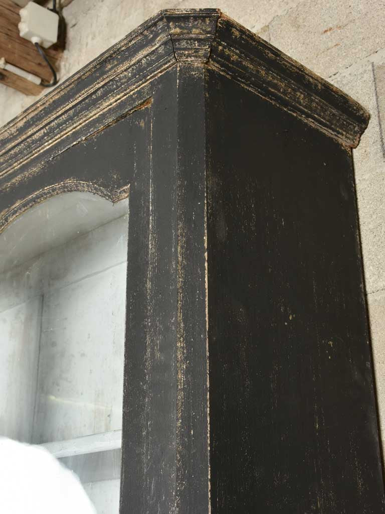 Traditional two-part curiosity cabinet