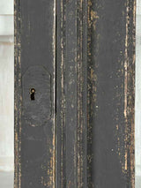 Matte black exterior, blue-gray interior bookcase