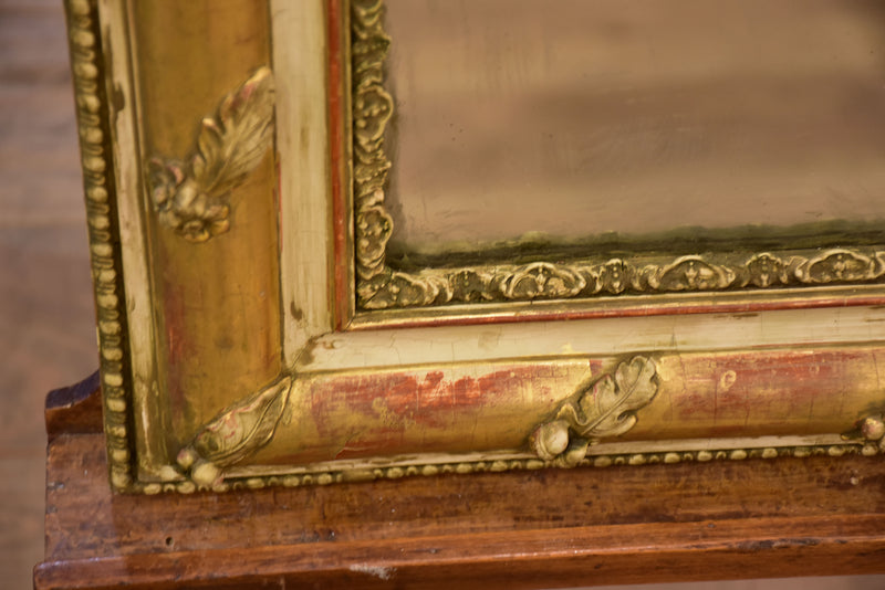 19th century Louis Philippe mirror with foliage decoration