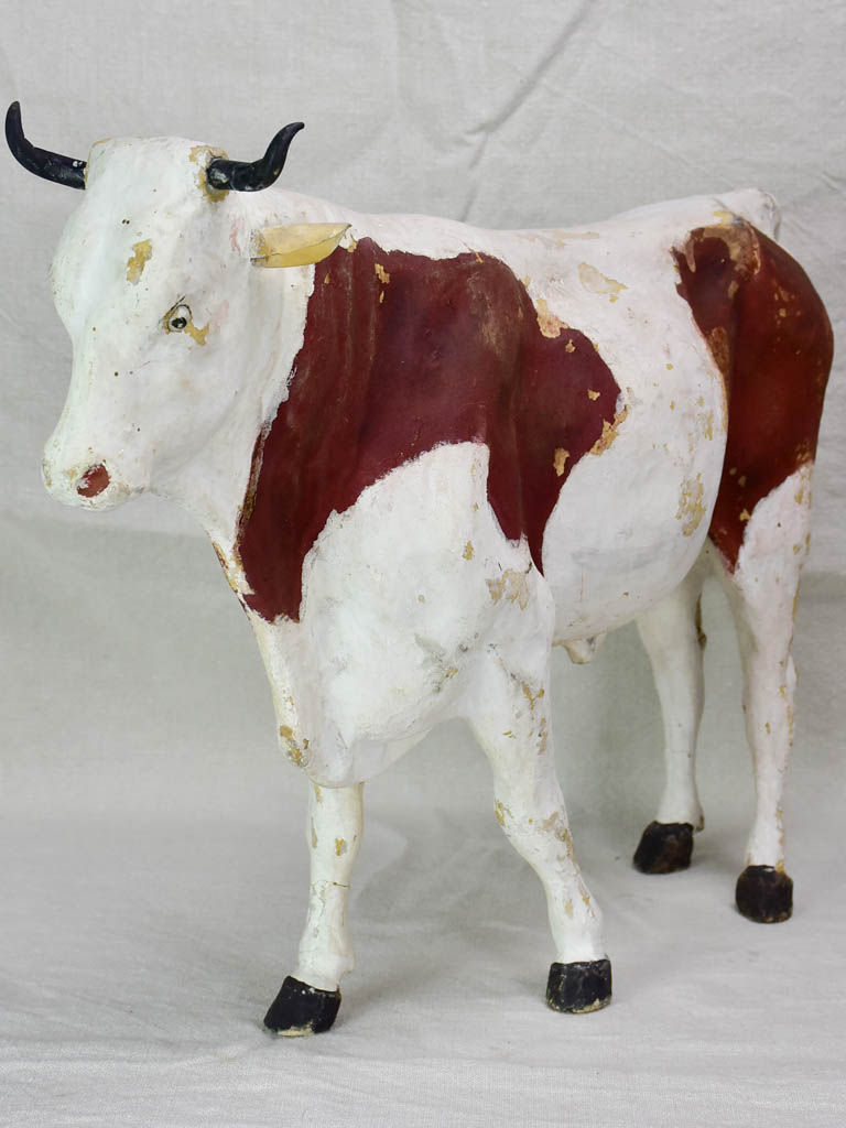 Vintage French paper mache cow